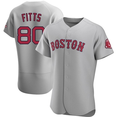 Gray Richard Fitts Men's Boston Red Sox Road Jersey - Authentic Big Tall