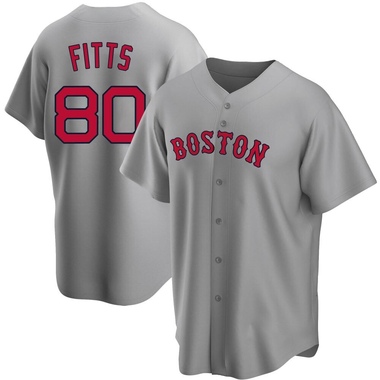 Gray Richard Fitts Men's Boston Red Sox Road Jersey - Replica Big Tall