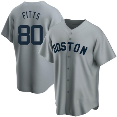 Gray Richard Fitts Youth Boston Red Sox Road Cooperstown Collection Jersey - Replica