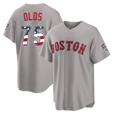 Gray Wyatt Olds Men's Boston Red Sox USA 250 Fourth Of July Road Stadium Jersey - Limited Big Tall