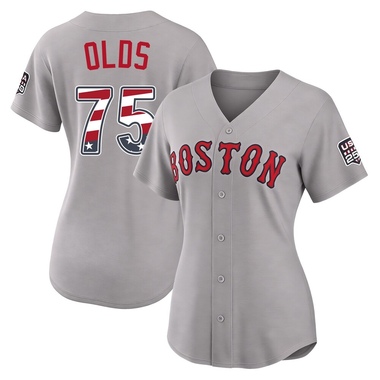 Gray Wyatt Olds Women's Boston Red Sox USA 250 Fourth Of July Road Stadium Jersey - Limited Plus Size