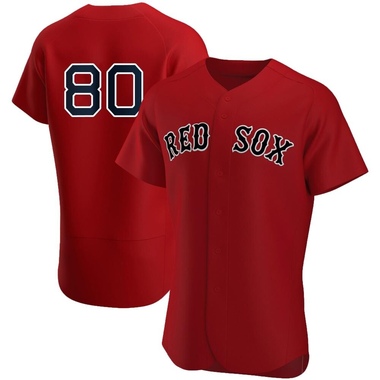Red Richard Fitts Men's Boston Red Sox Alternate Team Jersey - Authentic Big Tall